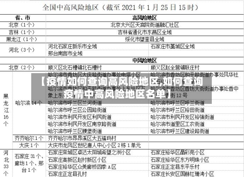 【疫情如何查询高风险地区,如何查询疫情中高风险地区名单】