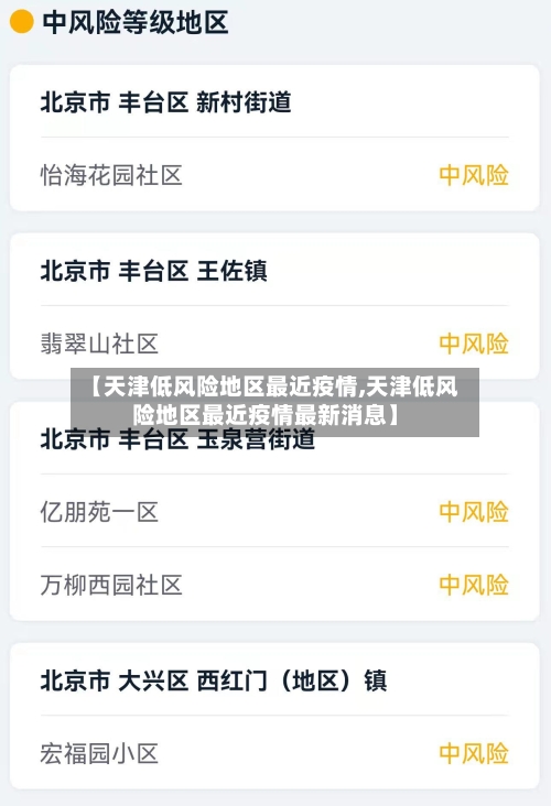 【天津低风险地区最近疫情,天津低风险地区最近疫情最新消息】