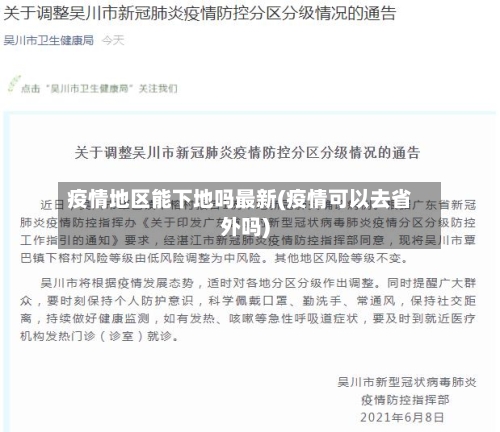 疫情地区能下地吗最新(疫情可以去省外吗)